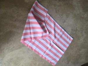Table Runners Pink White Stripes